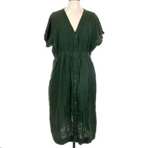 Pact Forest Green Midi Dress